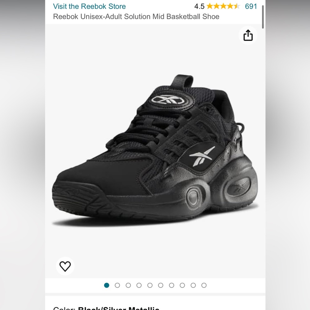 Reebok Unisex-Adult Solution Mid Basketball Shoe. Allen Iversin